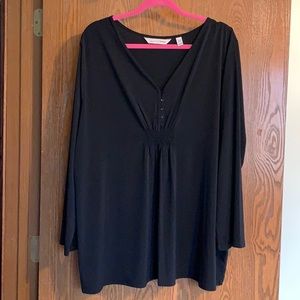 Long sleeve black tunic lightweight size 3X